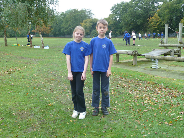 Children wearing sports kit